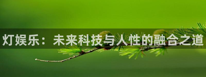 意昂2官网：灯娱乐：未来科技与人性的融合之道